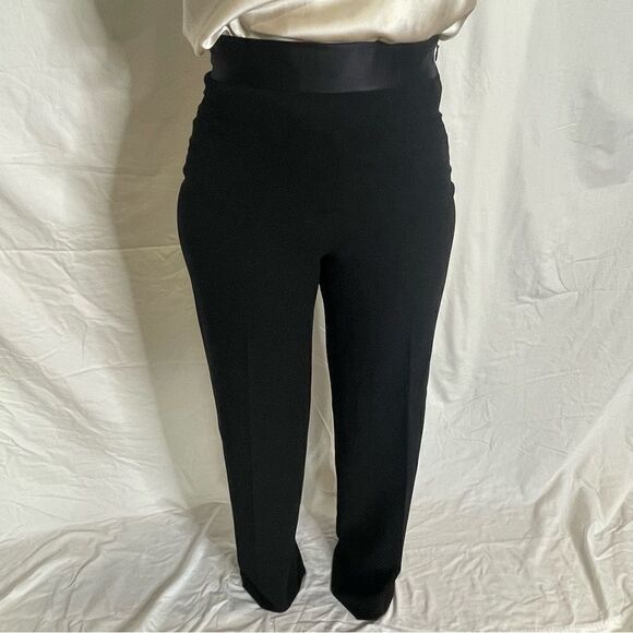 Revolve Donna Karen Silk Waistband Dress Trousers Pants - Picture 12 of 13